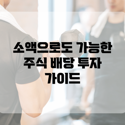 소액으로도 가능한 주식 배당 투자 가이드