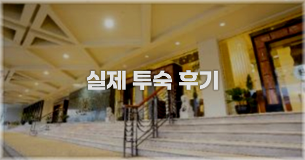 💬 실제 투숙 후기