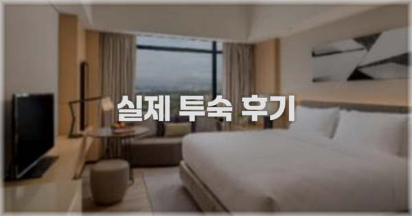 💬 실제 투숙 후기